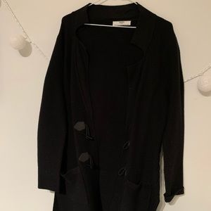 Long thick button up jacket